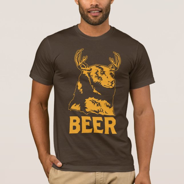 Björn + Hjort = Öl T-shirt (Framsida)