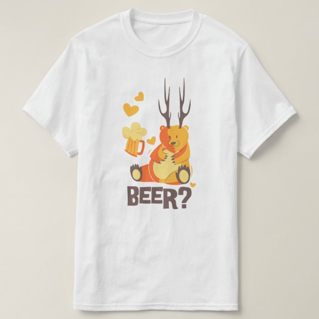 Björn? Hjort? Öl? T-shirt (Design framsida)