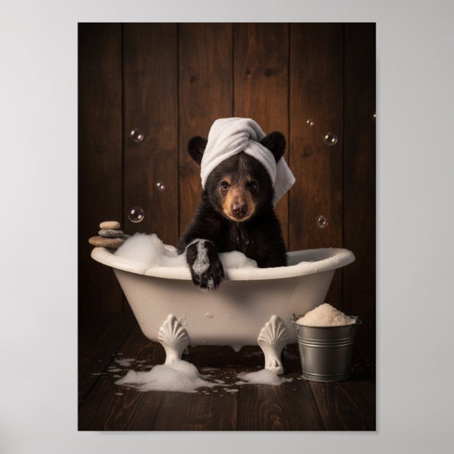 Björn i badkaret poster (Framsidan)