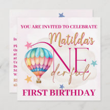 Björn i ballong Anpassade inbjudningar