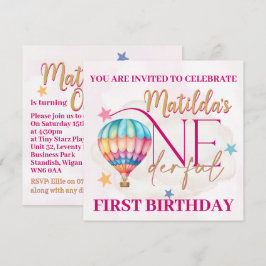 Björn i ballong specialdesignade inbjudningar