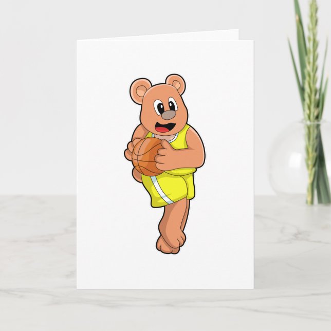 Björn i basketboll kort (Framsida)