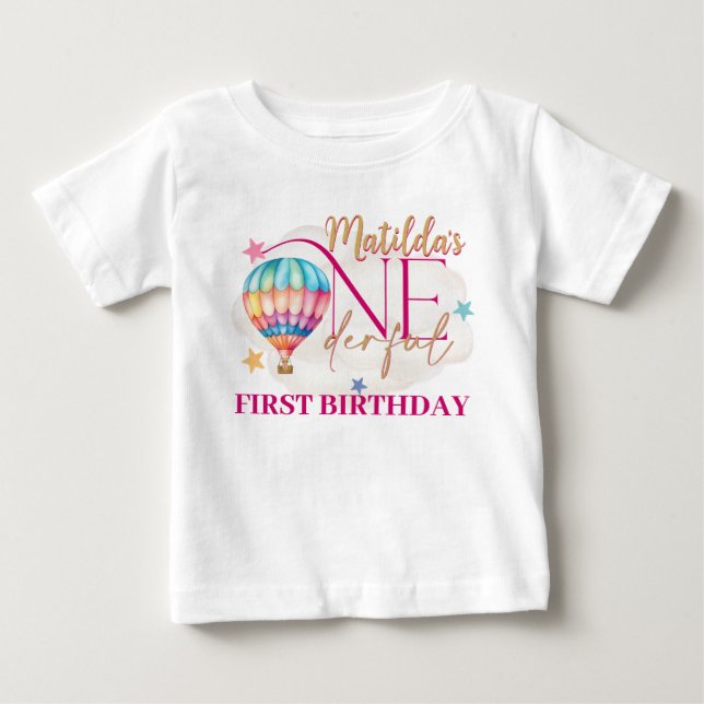 Björn i Bran Balloon Baby Jersey T-Shirt (Framsida)