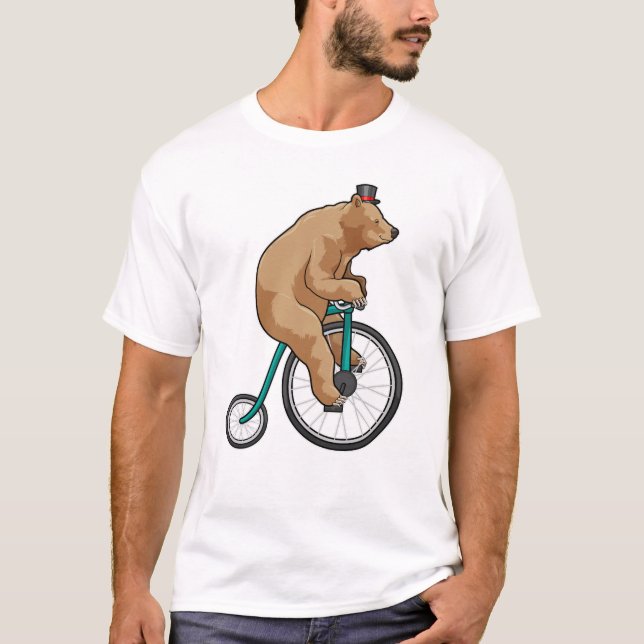 Björn i cirkus med cykel t shirt (Framsida)
