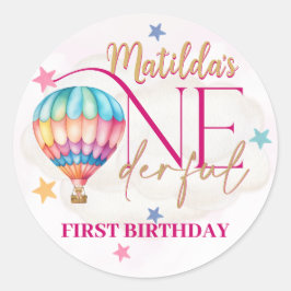 Björn i en rosa ballong baby klistermärken