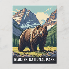 Björn i Glacier nationalpark Montana Vykort
