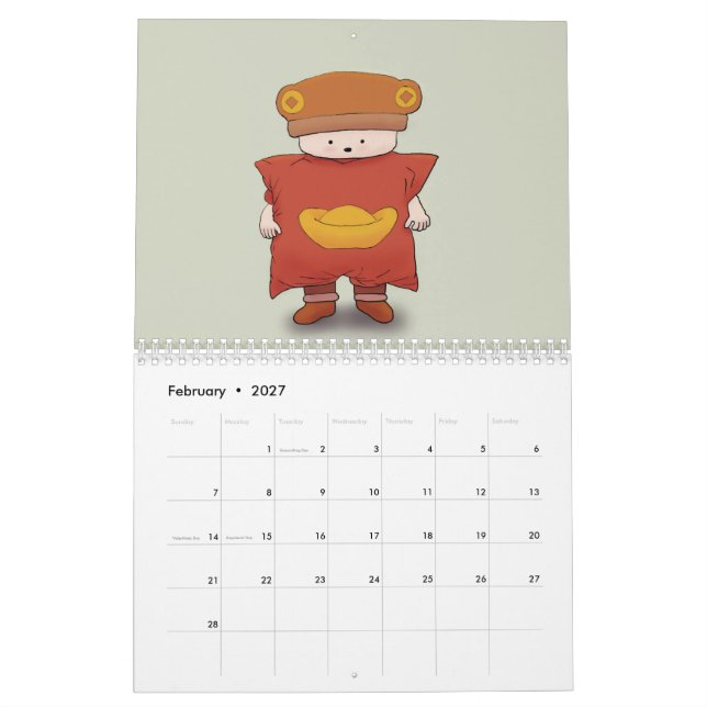 Björn-i-hatt 2017 kalender (Feb 2027)