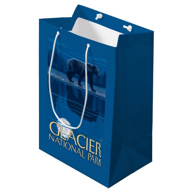 Björn i månsken - glaciärnationalpark, MT (Framsidan Vinklad)