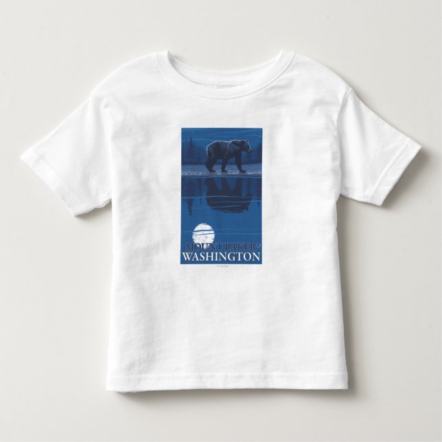 Björn i månsken - monteringsbagare, Washington T-shirt (Framsida)