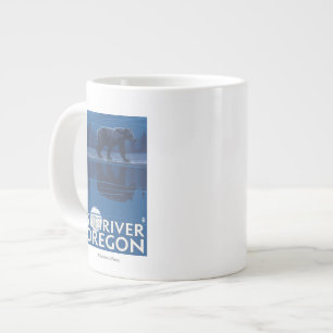 Björn i månsken - Sun River, Oregon Jumbo Mugg