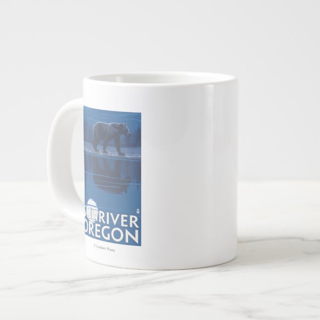 Björn i månsken - Sun River, Oregon Jumbo Mugg (Framsida vänster)
