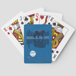 Björn i månsken - västra Yellowstone, Montana Spel Kort