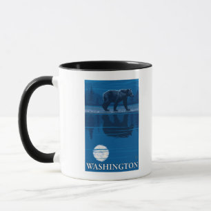 Björn i månsken - Washington Mugg