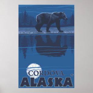 Björn i Moonlight - Cordova, Alaska Poster