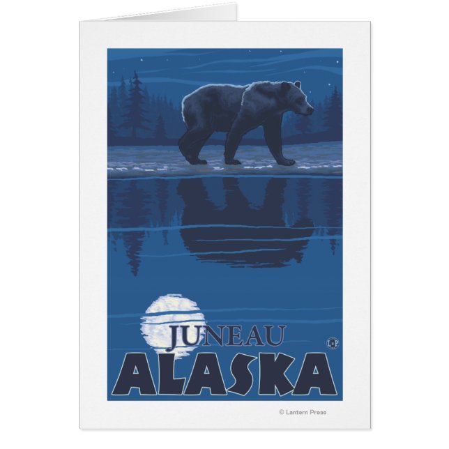 Björn i Moonlight - Juneau, Alaska Hälsningskort (Framsidan)