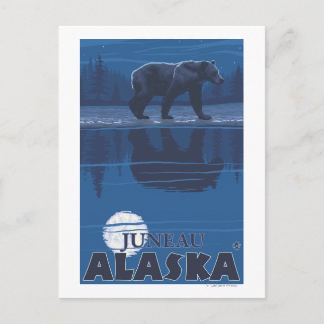 Björn i Moonlight - Juneau, Alaska Vykort (Framsida)