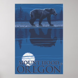 Björn i Moonlight - Montera Huva, Oregon Poster