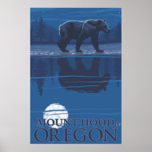 Björn i Moonlight - Montera Huva, Oregon Poster
