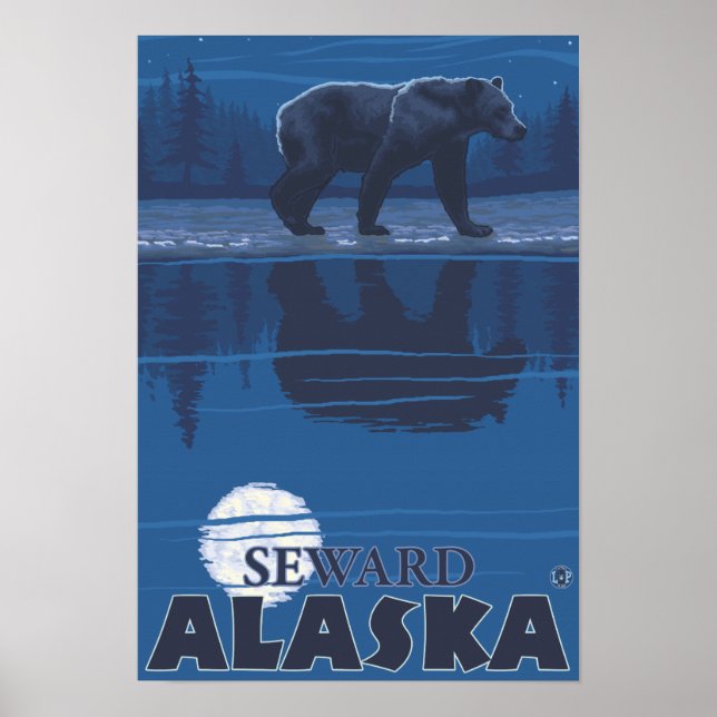 Björn i Moonlight - Seward, Alaska Poster (Framsidan)