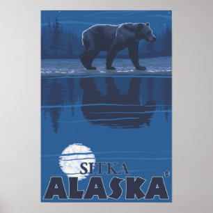 Björn i Moonlight - Sitka, Alaska Poster