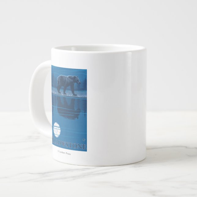 Björn i Moonlight - Väster Yellowstone, Montana Jumbo Mugg (Framsida vänster)