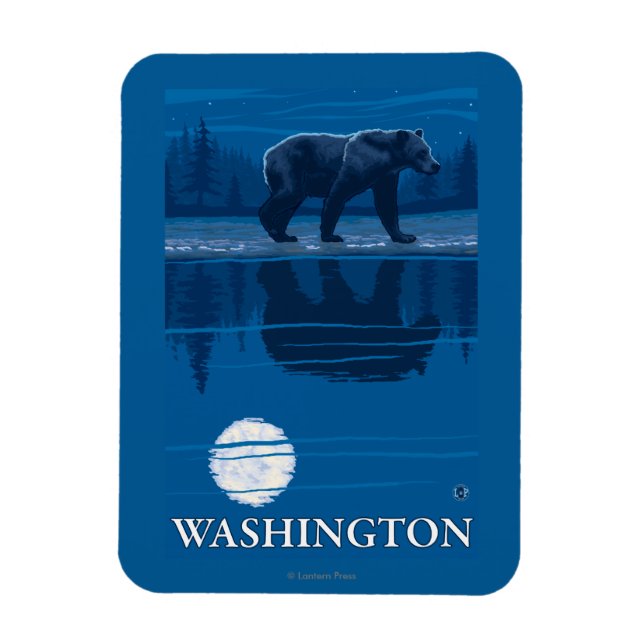 Björn i Moonlight - Washington Magnet (Vertikal)