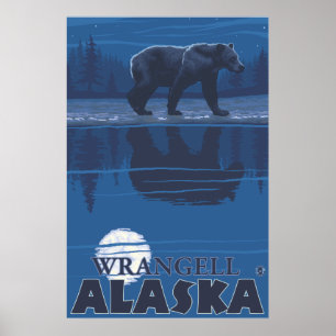 Björn i Moonlight - Wrangell, Alaska Poster
