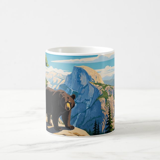 Björn i nationalparken Yosemite Kaffemugg (Center)