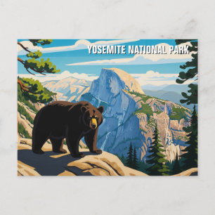 Björn i nationalparken Yosemite Vykort