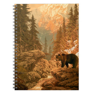 Björn i Rocky Mountainnas,brun,djur,grizz Anteckningsbok