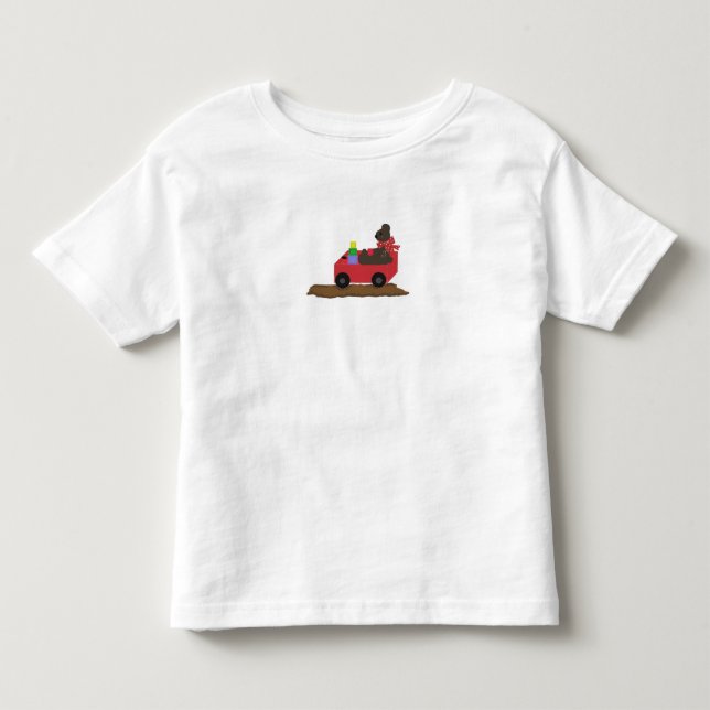 Björn i röd vagn tee shirt (Framsida)
