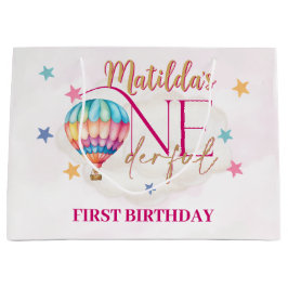 Björn i Rosa Balloon Large Gift Bag