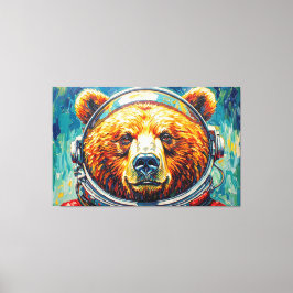 BJÖRN I RYMDEN-3 CANVASTRYCK