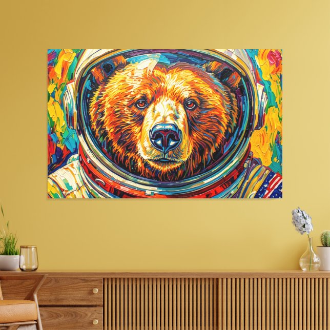 BJÖRN I RYMDEN-5 CANVASTRYCK (Insitu (Vardagsrum))