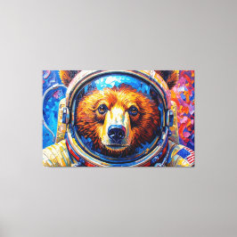 BJÖRN I RYMDEN-6 CANVASTRYCK