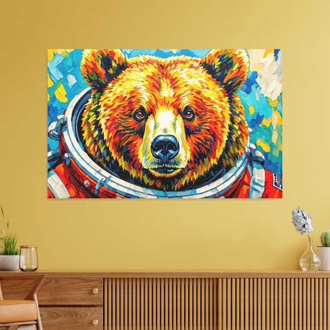 BJÖRN I RYMDEN-7 CANVASTRYCK (Insitu (Vardagsrum))