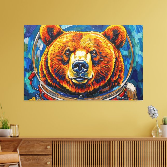 BJÖRN I RYMDEN-8 CANVASTRYCK (Insitu (Vardagsrum))