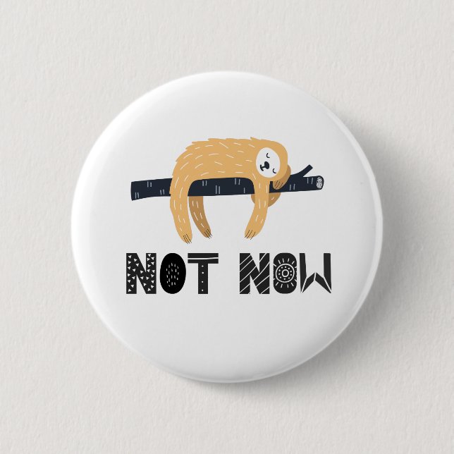 Björn inte Sloth Knapp (Framsida)