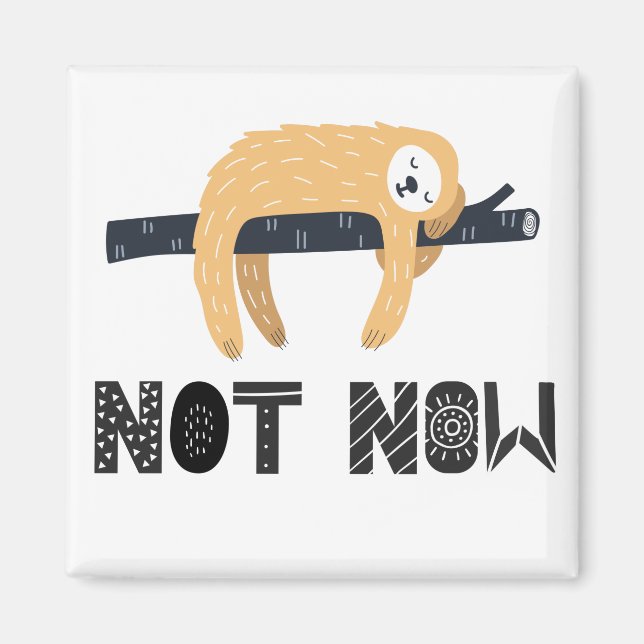 Björn inte Sloth Magnet (Framsidan)