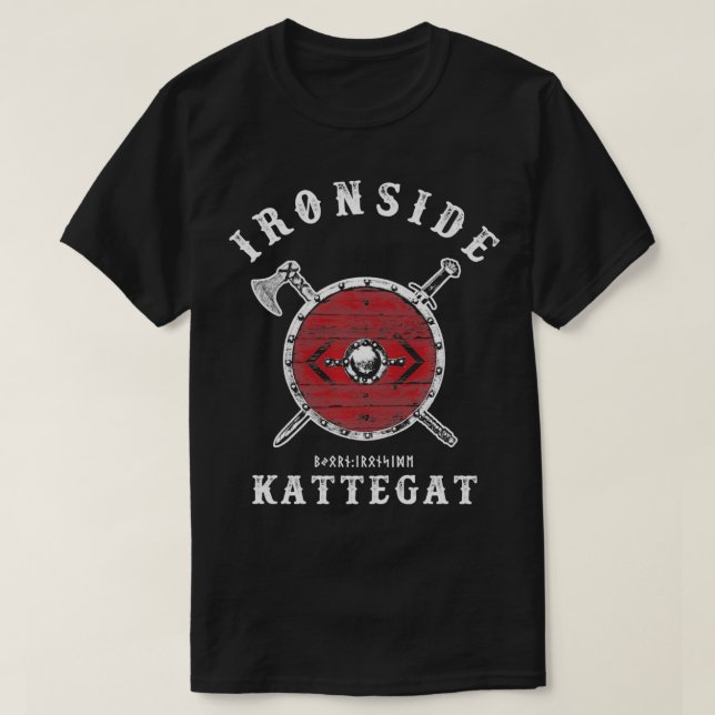 Bjorn Ironside Kattegat Viking Shield Pullover T Shirt (Design framsida)