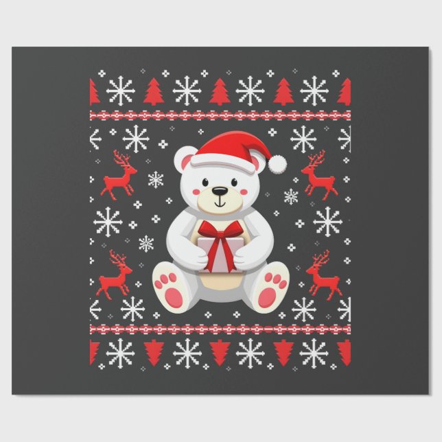 Björn jul jul presentpapper (Platt)