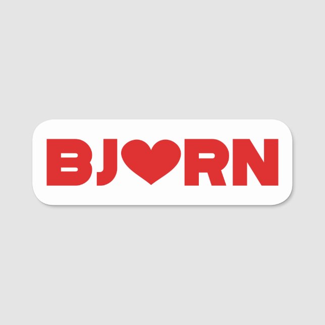 Bjorn Kärlek Namnbricka (Framsida)