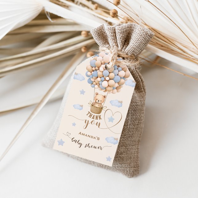 Björn Knappast Väntar Pojke Duschtack Tack Presentetikett (Skapare uppladdad)