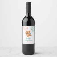 Björn könsbestämning Rosa och Blå Vinföretikett