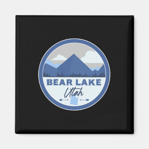 Björn Lake Utah Ut Mountains Badge Vandring Souven Magnet