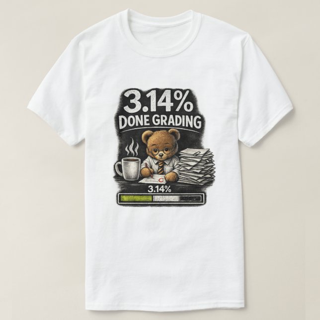 Björn läraren rättar proven t shirt (Design framsida)