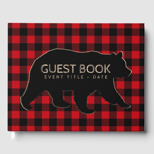 Björn Lumberjack Buffalo Randig Gästbok (Framsida)
