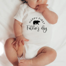 Björn lycklig första Fars dag - Baby T Shirt