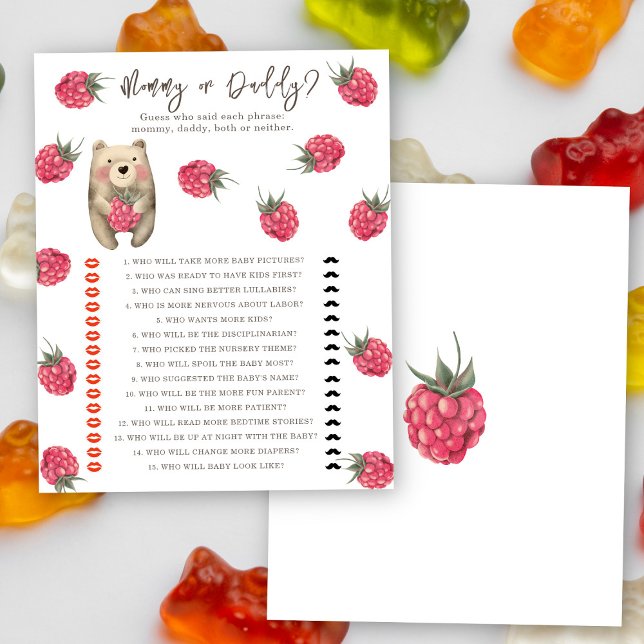 Björn - mamma- eller pappbabyduschspel (Skapare uppladdad)