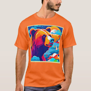 Björn, månbelyst scen t shirt